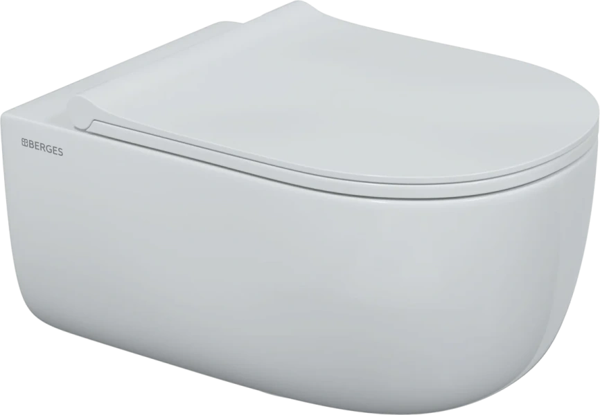 Унитаз с инсталляцией BERGES Ego кнопка белая 043323 (детальная фотография), с инсталляцией index_1