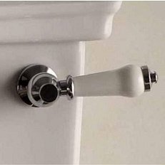 Ручка для бачка, цвет белый, фурнитура хром, Devon&Devon