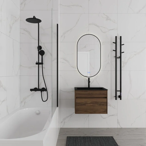 Ванна акриловая Vincea VBT-2B150-FR, 150 x 70 см, с каркасом, белая (детальная фотография), приставные, встраиваемые