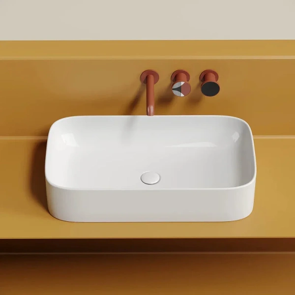 Раковина Ceramica Nova Element 70 см белая глянцевая CN6054 (детальная фотография), белые