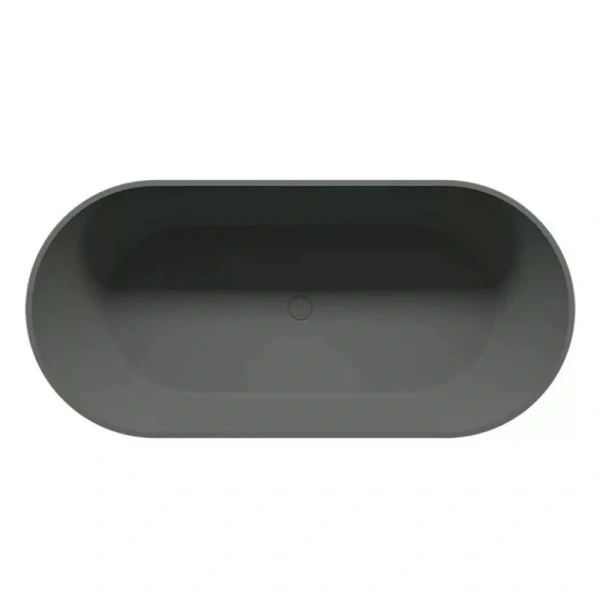 Ванна из искусственного камня Riho Bilbao, B118001080, 170 x 80 см, цвет антрацит (детальная фотография), овальные