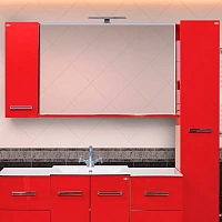 Зеркало Misty Атланта 107 см красное