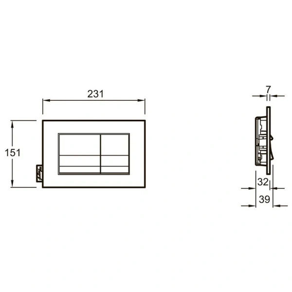Клавиша смыва Jacob Delafon золото E20858-BGG (детальная фотография), в наличии