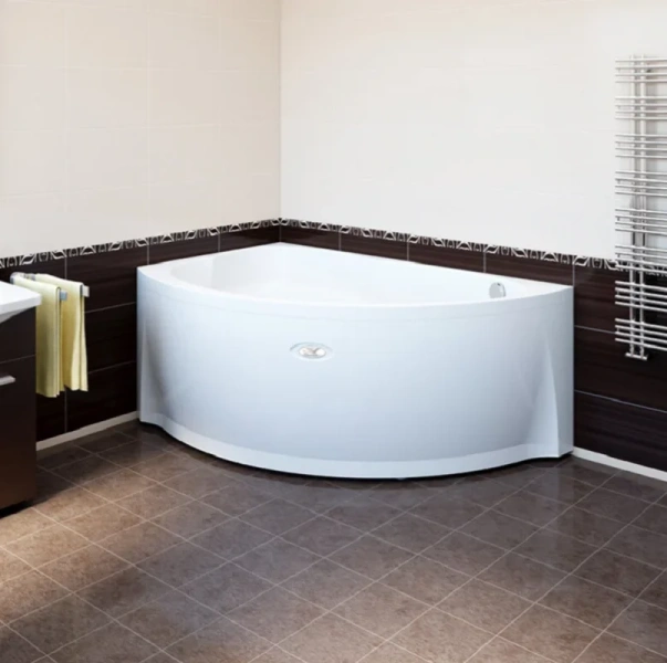 Акриловая ванна Радомир Модерна 2-89-2-1-1-214/2-89-2-2-1-214, 160 x 100 см, L/R, фронтальный экран, каркас, сифон, слив-перелив автомат в комплекте, белая (детальная фотография), угловые, приставные, встраиваемые