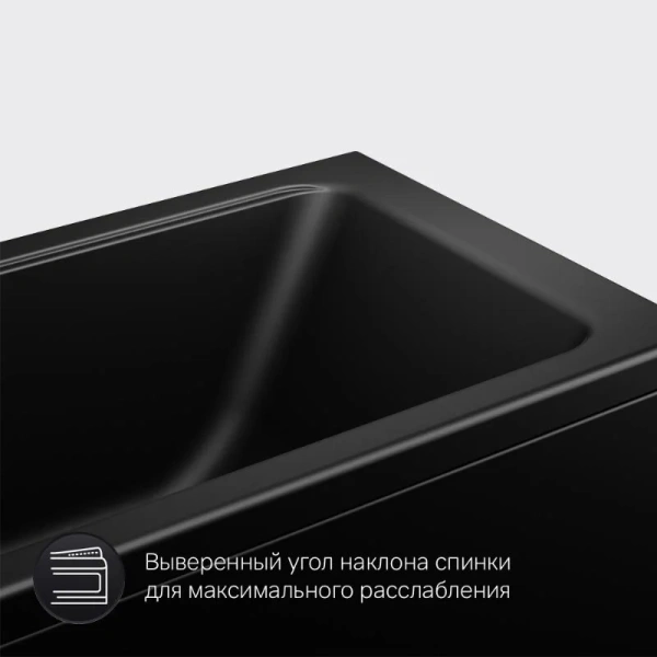 Ванна акриловая Am.Pm Gem 150x70 см черная W90A-150-070B-A (детальная фотография), приставные