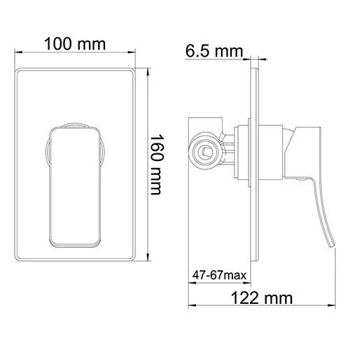 Смеситель для душа WasserKRAFT Aller хром/белый 10651W (детальная фотография), для душа