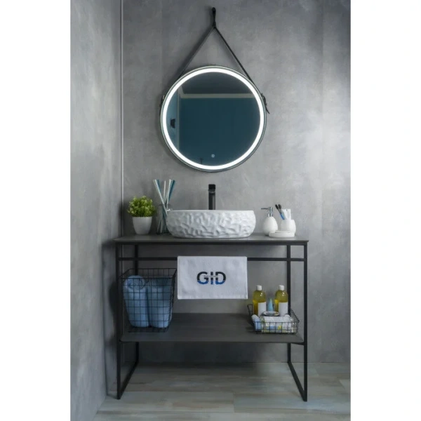 Раковина GID Lago 9030wf 48 см белая 51187 (детальная фотография), керамические