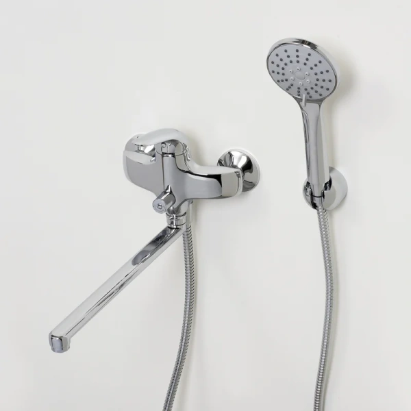 Смеситель для ванны WasserKRAFT Rossel с длинным изливом 2802L (детальная фотография), настенные