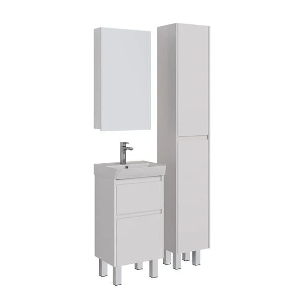 Зеркальный шкаф Lemark Universal 45 см 1 дверный LM45ZS-U (детальная фотография), белые