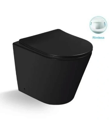 Унитаз напольный SantiLine черный - фото 1