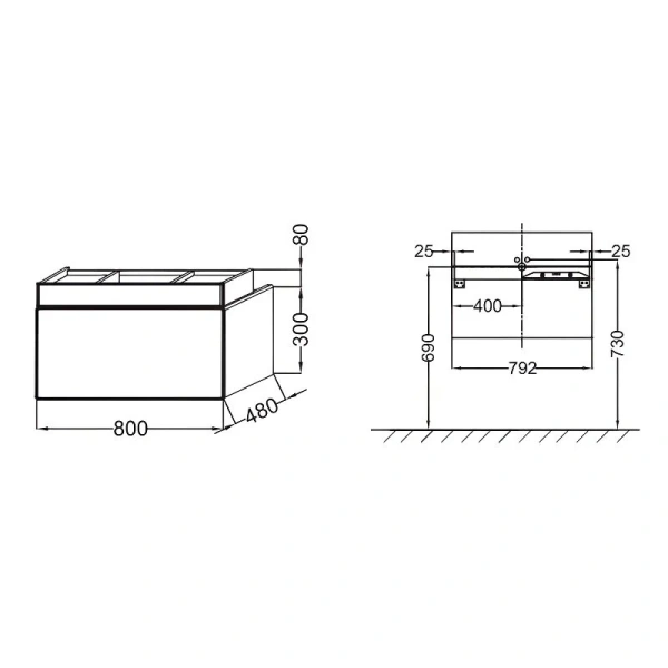Тумба под раковину подвесная Jacob Delafon Terrace 80 см синий бархат EB1186-G98 (детальная фотография), нет в наличии