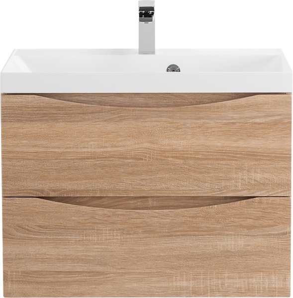 Тумба под раковину подвесная BelBagno Marino 70 см rovere bianco MARINO-700-2C-SO-WO-P (детальная фотография), современная, hi-tech