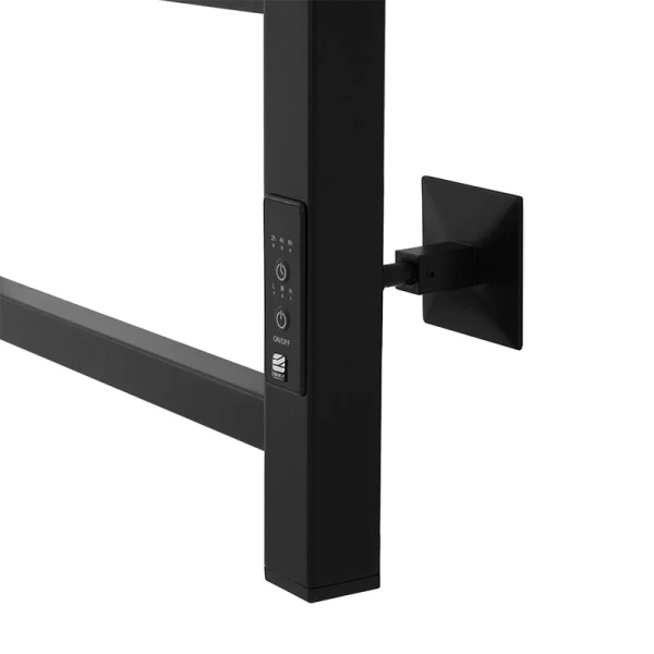 Полотенцесушитель электрический Energy Cube 40x90 см черный матовый EETR0CUBE09040R905M (детальная фотография), электрические с наружной вилкой, электрические скрытого подключения, правое подключение
