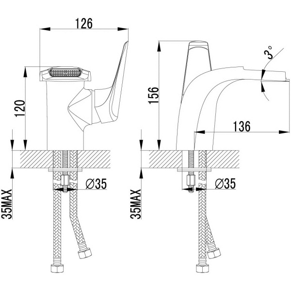 Схема (детальная фотография), для раковины