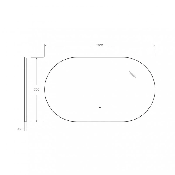 Зеркало с подсветкой Cezares Vague 120 см овальное CZR-SPC-VAGUE-1200-700-MOV (детальная фотография), нет в наличии