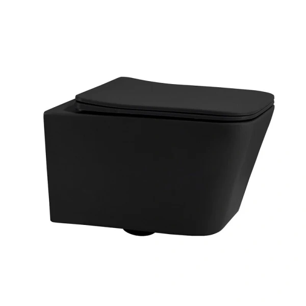 Унитаз с инсталляцией Abber Rechteck кнопка черная матовая AC1201MB-AC0105-AC0120MB (детальная фотография), с инсталляцией index_2