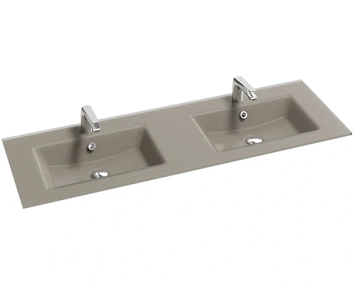 Раковина мебельная Jacob Delafon Sherwood 140 см матовый базальт, стеклянная - фото 2