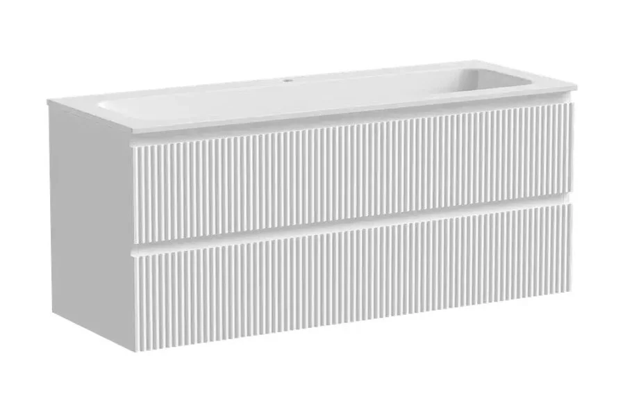 Тумба под раковину подвесная Sancos Snob R 120 см bianco SNR120W (детальная фотография)