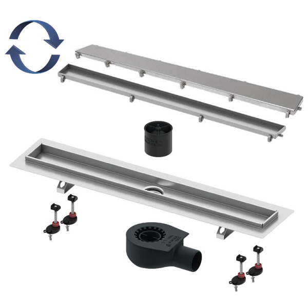 Душевой лоток Tece TECElinus 70 см с фланцами 15103079 (детальная фотография)