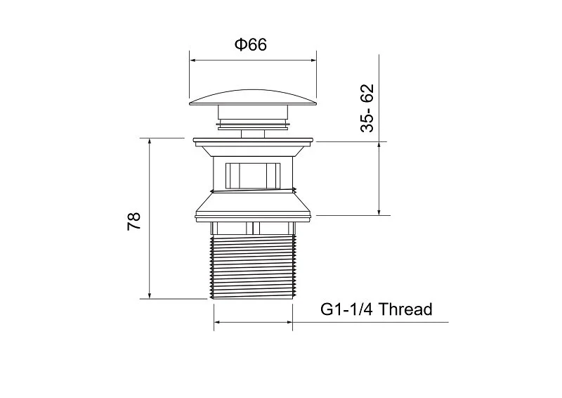 Донный клапан Акватек золото полированное AQ6002PG (детальная фотография), в наличии