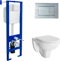 Унитаз с инсталляцией BERGES Gamma сиденье микролифт