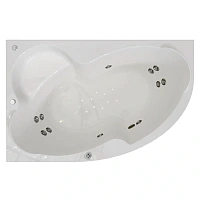 Гидромассажная ванна Радомир Ирма 2-81-2-1-0-229/2-81-2-2-0-229, 160 x 105 см, L/R, рама-подставка, фронтальная панель, полотенцедержатель, слив-перелив, гидромассаж Терапия хром КУ 200, белая