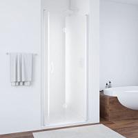 Душевая дверь профиль черный глянцевый стекло сатин Vegas-glass