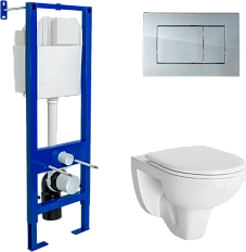 Унитаз с инсталляцией BERGES Gamma сиденье микролифт