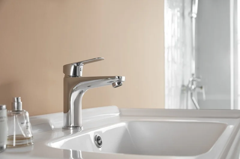 Смеситель для раковины Bravat Rhein хром F1429564CP-9-ENG (детальная фотография), современные, hi-tech