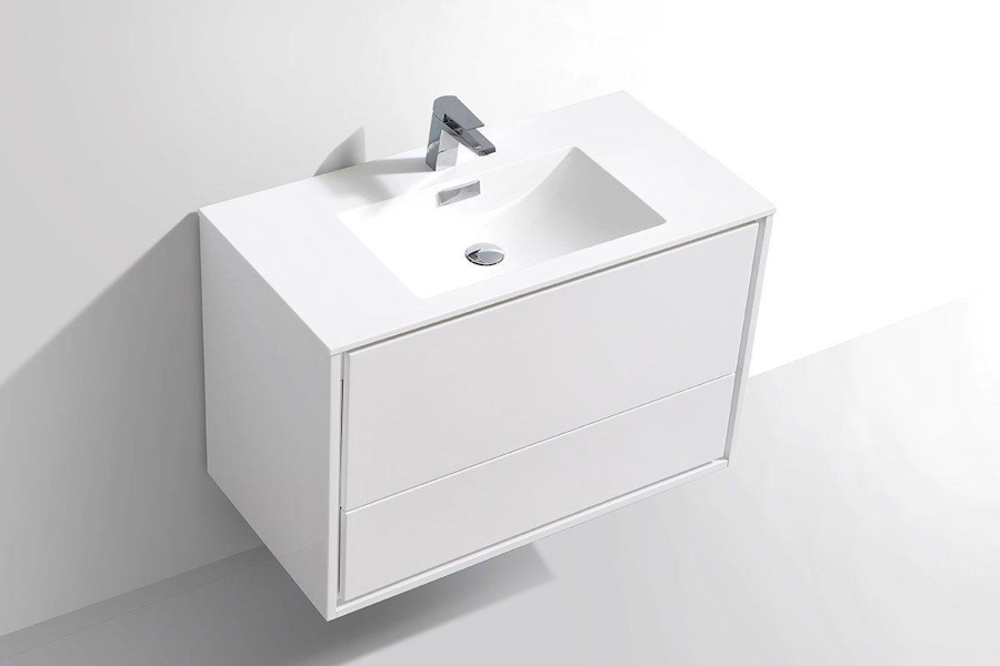 Тумба под раковину подвесная Vincea Alessia 90 см L.White VMC-1S900LW (детальная фотография), по запросу