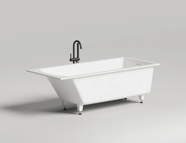 Ванна из искусственного камня Salini Cascata Kit 180x80 см встраиваемая 104523M (детальная фотография), 180x80 см