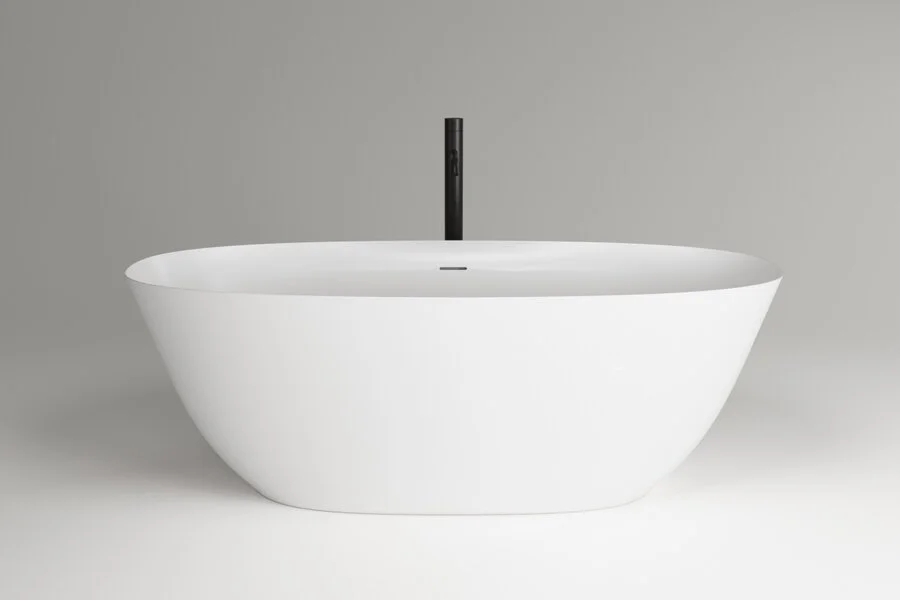 Ванна из искусственного камня Plumberia Selection Seta, 170 х 75 см, белый матовый, SETA 170BO (детальная фотография)
