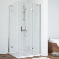 Душевой уголок профиль глянцевый хром стекло шиншилла Vegas-glass