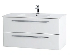 Тумба под раковину подвесная Cezares Eco 100 см bianco lucido