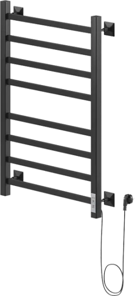 Полотенцесушитель электрический Ника Step 80/40 см черный матовый правый STEP-1 80/40 черн мат прав (детальная фотография)