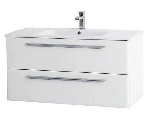 Тумба под раковину подвесная Cezares Eco 100 см bianco lucido - фото 11