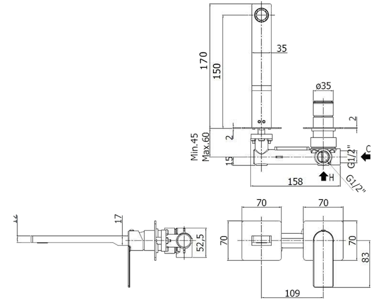 Схема (детальная фотография), для раковины