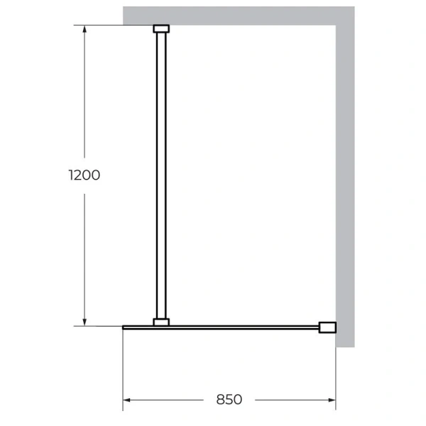 Душевая перегородка Cezares Liberta 85 см профиль черный LIBERTA-L-1-85-120-C-NERO (детальная фотография), современные, hi-tech