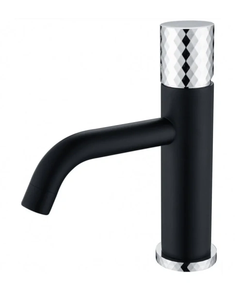 Смеситель для раковины Boheme Stick black diamond chrome 121-BCR (детальная фотография)