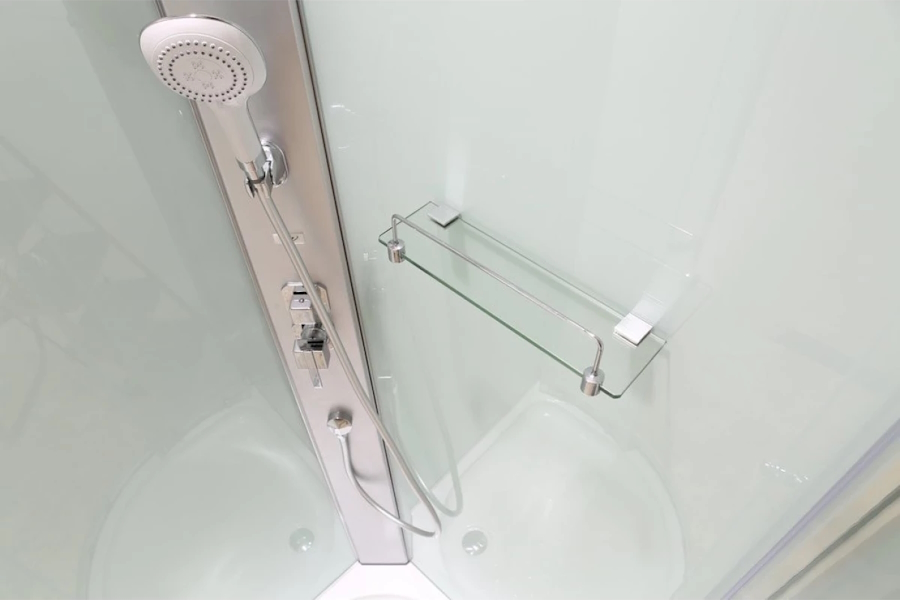 Душевая кабина Black&White Galaxy 90x90 см стекло прозрачное 8503900 (детальная фотография), со средним поддоном