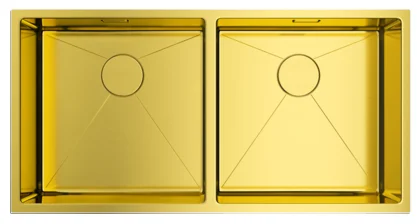 Мойка для кухни Omoikiri Taki 86-2-U/IF-LG 86 см светлое золото 4993792 (детальная фотография)