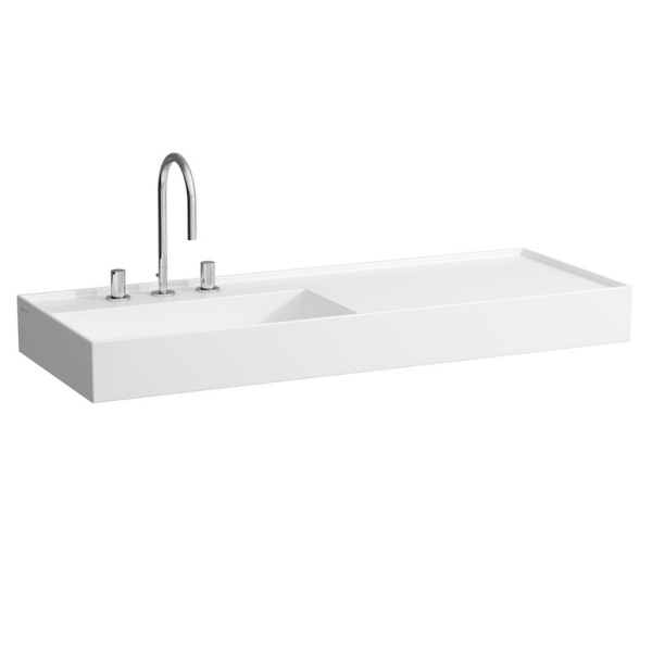 Раковина Laufen Kartell 120 см полка справа 8.1333.2.000.108.1 (детальная фотография)