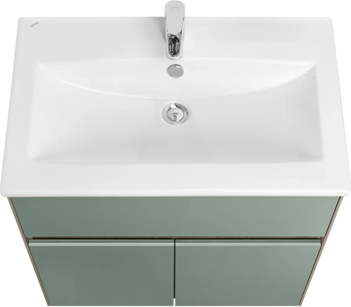 Тумба с раковиной напольная Акватон Форест 1A278301FR 75 см с дверцами (детальная фотография), комплект (набор)