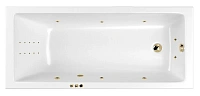 Ванна гидромассажная Whitecross Wave 160 x 80 см, SMART NANO, золото, белый, 0101.160080.100.SMARTNANO.GL