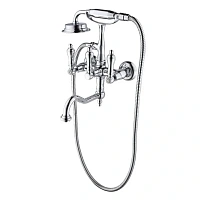 Смеситель для ванны и душа Caprigo Adria-Classic Metal Edition 03M-510-crm, с душевым гарнитуром, цвет хром