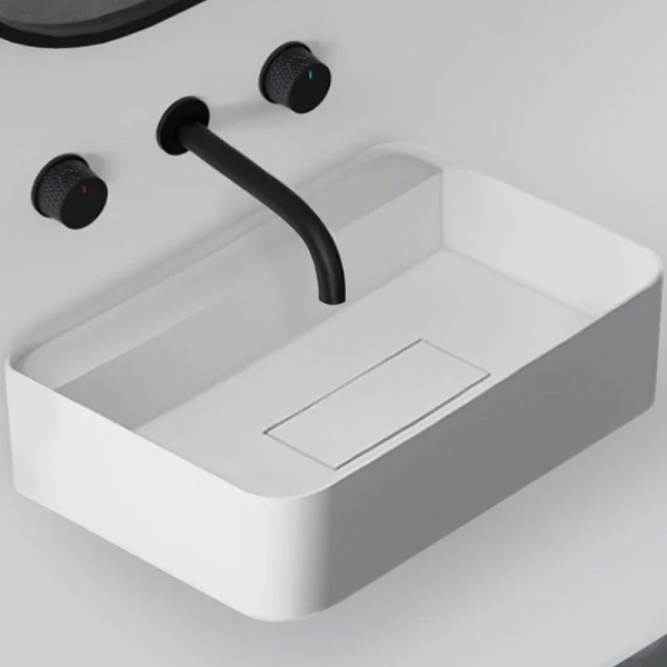 Раковина Abber Stein 50 см белая матовая AS2626 (детальная фотография)