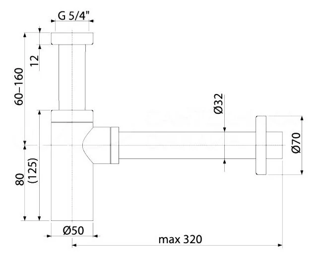 Сифон для раковины Boheme Black черный матовый  609-B (детальная фотография), другие