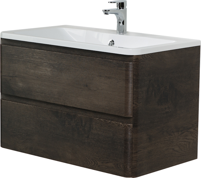 Тумба под раковину подвесная BelBagno Albano 80 см с двумя выкатными ящиками, nature grigio ALBANO-800-2C-SO-RNG (детальная фотография)