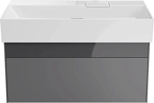 Тумба под раковину подвесная Kerama Marazzi Logica 90 см стальной серый - фото 1