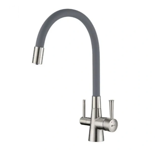 Смеситель для кухни Lemark Ursus никель/серый LM3075BN (детальная фотография)